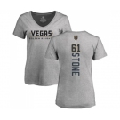 Hockey Women's Vegas Golden Knights #61 Mark Stone Gray Backer Slim Fit V-Neck T-Shirt