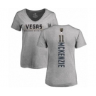 NHL Women Adidas Vegas Golden Knights #11 Curtis McKenzie Gray Backer Slim Fit V-Neck T-Shirt