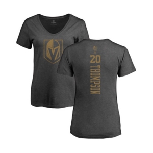 NHL Women Adidas Vegas Golden Knights #20 Paul Thompson Charcoal One Color Backer T-Shirt