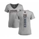 NHL Women Adidas Vegas Golden Knights #28 William Carrier Gray Backer Slim Fit V-Neck T-Shirt