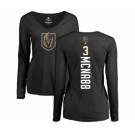NHL Women Adidas Vegas Golden Knights #3 Brayden McNabb Black Backer Slim Fit Long Sleeve T-Shirt