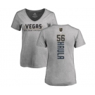 NHL Women Adidas Vegas Golden Knights #56 Erik Haula Gray Backer Slim Fit V-Neck T-Shirt