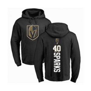 Hockey Vegas Golden Knights #40 Garret Sparks Black Backer Pullover Hoodie