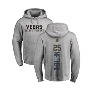 NHL Adidas Vegas Golden Knights #25 Stefan Matteau Gray Backer Pullover Hoodie