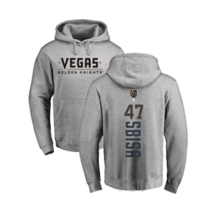 NHL Adidas Vegas Golden Knights #47 Luca Sbisa Gray Backer Pullover Hoodie