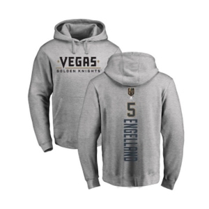 NHL Adidas Vegas Golden Knights #5 Deryk Engelland Gray Backer Pullover Hoodie