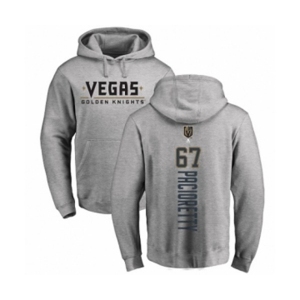NHL Adidas Vegas Golden Knights #67 Max Pacioretty Gray Backer Pullover Hoodie