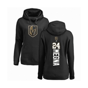 Hockey Women's Vegas Golden Knights #24 Jaycob Megna Black Backer Pullover Hoodie