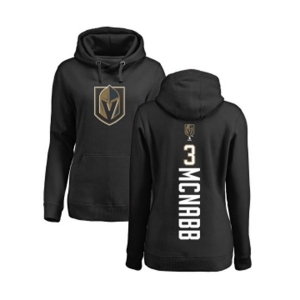 NHL Women Adidas Vegas Golden Knights #3 Brayden McNabb Black Backer Pullover Hoodie