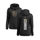 NHL Women Adidas Vegas Golden Knights #35 Oscar Dansk Black Backer Pullover Hoodie