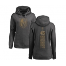 NHL Women Adidas Vegas Golden Knights #45 Jake Bischoff Charcoal One Color Backer Pullover Hoodie