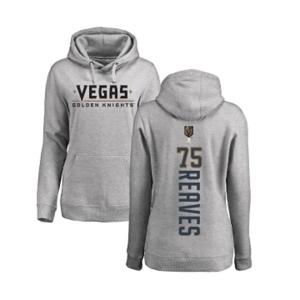 NHL Women Adidas Vegas Golden Knights #75 Ryan Reaves Gray Backer Pullover Hoodie