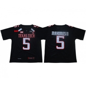 Red Raiders #5 Patrick Mahomes Black Limited Stitched College Jersey