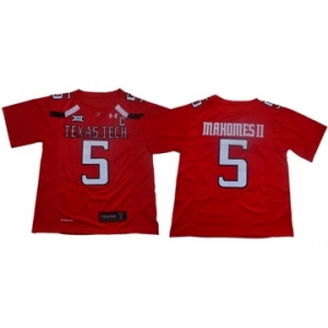 Red Raiders #5 Patrick Mahomes Red Limited Stitched College Jersey