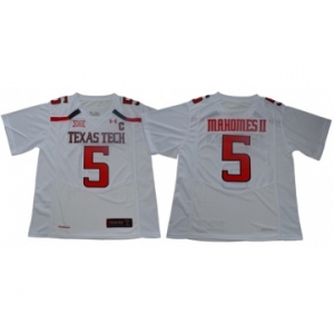 Red Raiders #5 Patrick Mahomes White Limited Stitched College Jersey