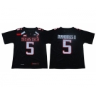 Texas Tech Red Raiders #5 Patrick Mahomes Black With C Patch College Football Jersey