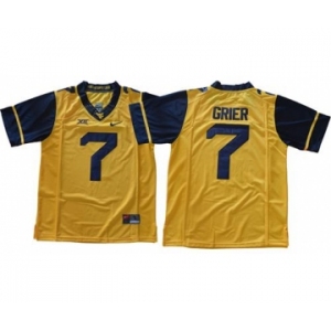 Mountaineers #7 Will Grier Gold Limited Stitched NCAA Jersey