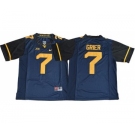 Mountaineers #7 Will Grier Navy Blue Limited Stitched NCAA Jersey