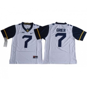 Mountaineers #7 Will Grier White Limited Stitched NCAA Jersey