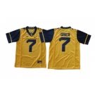 West Virginia Mountaineers 7 Will Grier Gold College Football Jersey