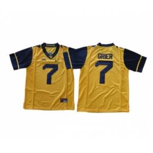 West Virginia Mountaineers 7 Will Grier Gold College Football Jersey