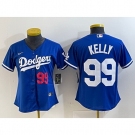 Women Los Angeles Dodgers 99 Joe Kelly Blue With Patch Stitched Jersey