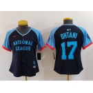 Women's Los Angeles Dodgers #17 Shohei Ohtani Navy 2024 All Star Limited Stitched Jersey