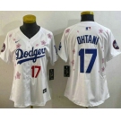 Women's Los Angeles Dodgers #17 Shohei Ohtani White 2025 Tokyo Series Limited Jersey