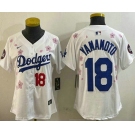 Women's Los Angeles Dodgers #18 Yoshinobu Yamamoto White 2025 Tokyo Series Limited Jersey