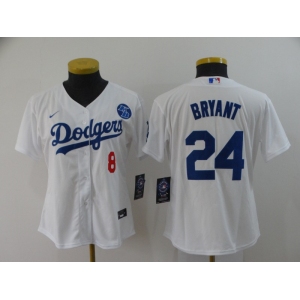 Women's Los Angeles Dodgers #24 Kobe Bryant White Nike Champions Authentic Jersey