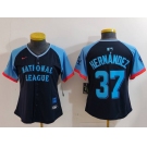 Women's Los Angeles Dodgers #37 Teoscar Hernandez Navy 2024 All Star Limited Stitched Jersey