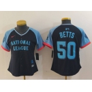 Women's Los Angeles Dodgers #50 Mookie Betts Navy 2024 All Star Limited Stitched Jersey