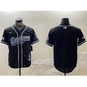 Women's Los Angeles Dodgers Blank Black 2024 World Series Champions Limited Stitched Baseball Jersey