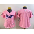 Women's Los Angeles Dodgers Blank Pink 2025 Tokyo Series Limited Stitched Baseball Jersey