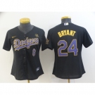 Women's Nike Los Angeles Dodgers #24 Kobe Bryant Black Jersey