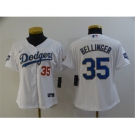 Women's Nike Los Angeles Dodgers #35 Cody Bellinger White Champions Authentic Jersey