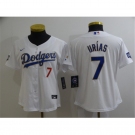 Women's Nike Los Angeles Dodgers #7 Julio Urias White Series Champions Jersey