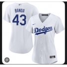 Womens's Los Angeles Dodgers #43 Anthony Banda White Cool Base Stitched Baseball Jersey