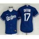 Youth Los Angeles Dodgers #17 Shohei Ohtani Blue Cool Base Jersey