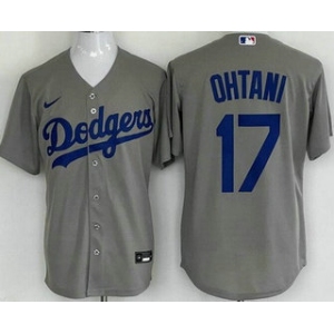 Youth Los Angeles Dodgers #17 Shohei Ohtani Gray Cool Base Jersey
