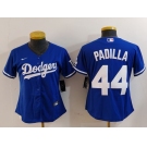 Youth Los Angeles Dodgers #44 Vicente Padilla Blue Cool Base Stitched Jersey