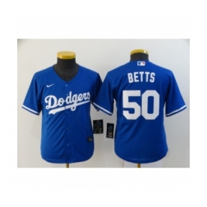 Youth Los Angeles Dodgers #50 Mookie Betts Royal 2020 Cool Base Jersey