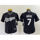 Youth Los Angeles Dodgers #7 Julio Urias Black Turn Back The Clock Stitched Cool Base Jersey