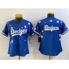 Youth Los Angeles Dodgers Team Big Logo Royal 2025 Tokyo Series Limited Stitched Baseball Jersey