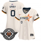 Women's Houston Astros #0 Orbit Cream 2025 City Connect Limited Stitched Baseball Jersey