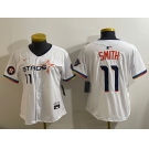 Women's Houston Astros #11 Cam Smith White 2025 City Connect Limited Stitched Baseball Jersey