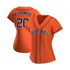 Women's Houston Astros #20 Chas McCormick Orange Stitched MLB Cool Base Nike Jersey