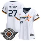 Women's Houston Astros #27 Jose Altuve White 2025 City Connect Limited Stitched Baseball Jersey