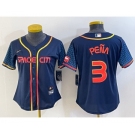 Women's Houston Astros #3 Jeremy Pena 2022 Navy Blue City Connect Cool Base Stitched Jersey