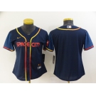 Women's Houston Astros Blank 2022 Navy Blue City Connect Cool Base Stitched Jersey